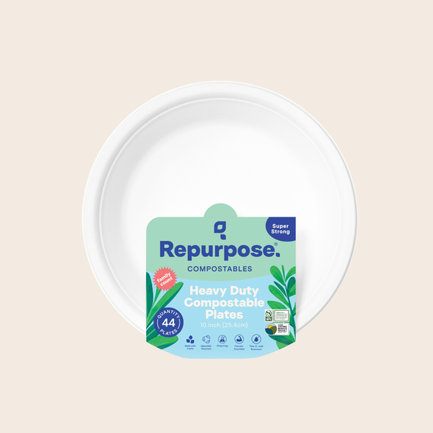 Repurpose 100% Compostable 10” Dinner Plates & Packaging