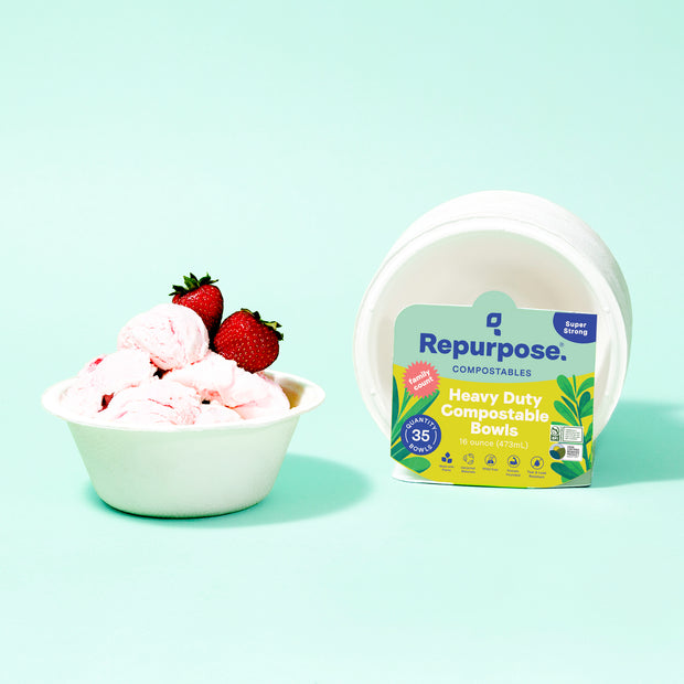Repurpose 100% Compostable Bowls (16 oz) served with Ice Cream