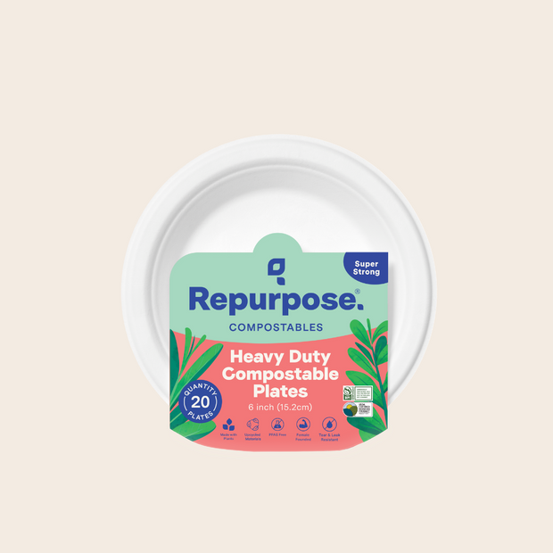 Repurpose 100% Compostable 6” Dessert Plates & Packaging