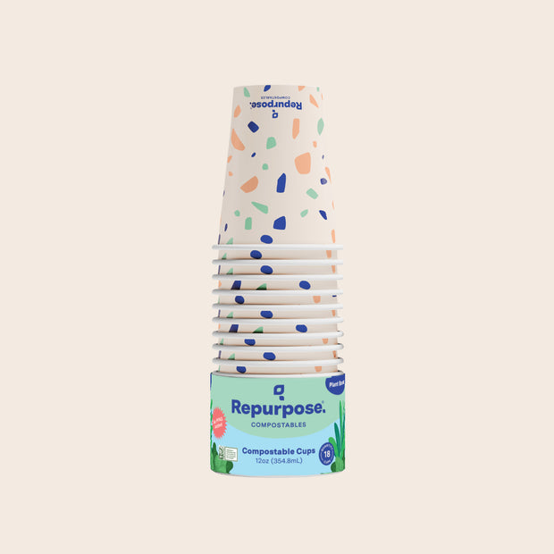 Compostable Hot and Cold Cups (12 oz)