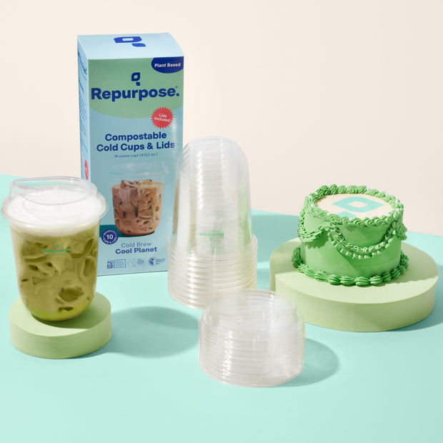 Compostable 16oz Cold Cups & Lids – Repurpose