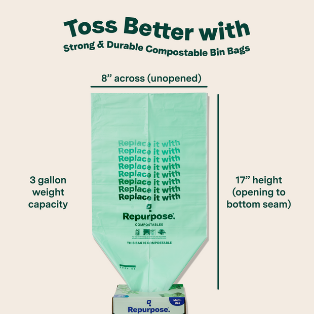 Compostable Small Bin Bag (3 gal)